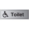 V Safety General Door-Disabled Toilet Sign - 300mm x 100mm