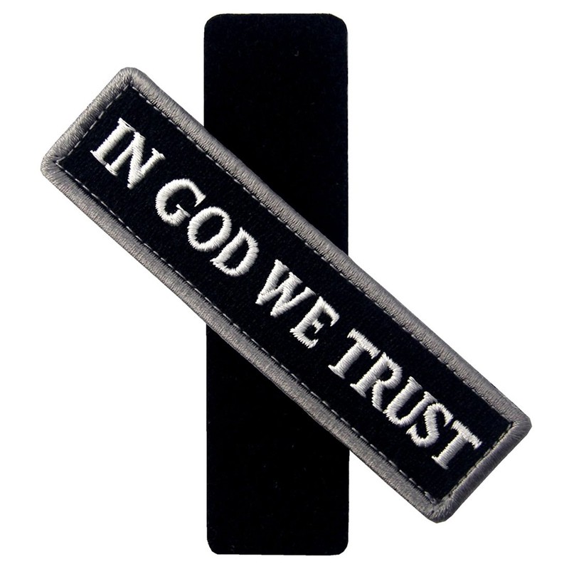 We Trust in God Tactical Embroidered Patch with Hook and