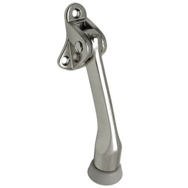 Designers Impressions Satin Nickel Heavy Duty Kick Down Door Stop : 53805
