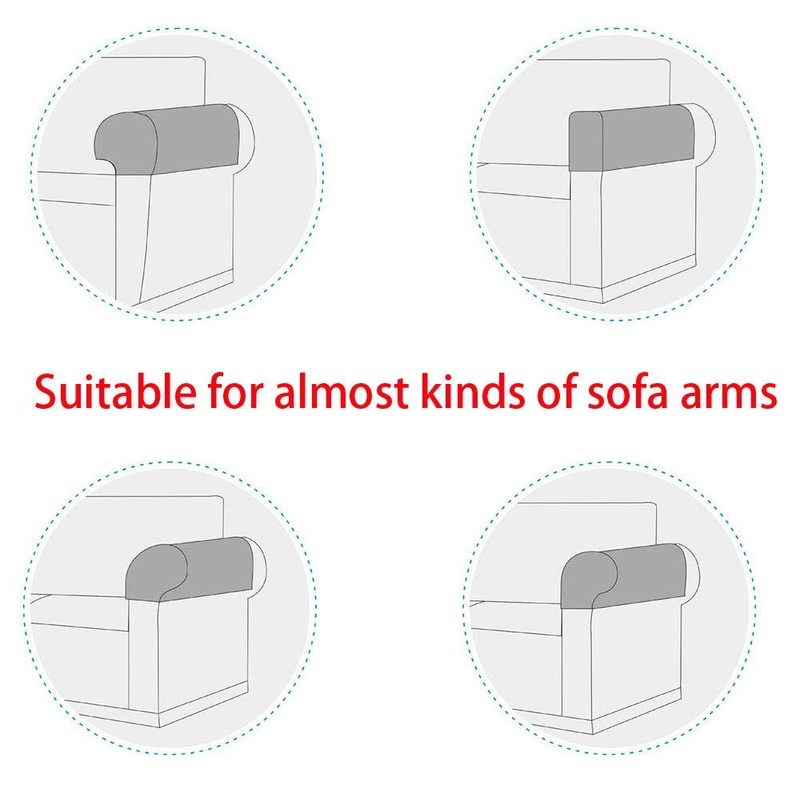 LERTREE 1 Pair Sofa Arm Slipcovers Elastic Sofa Armrest Protectors