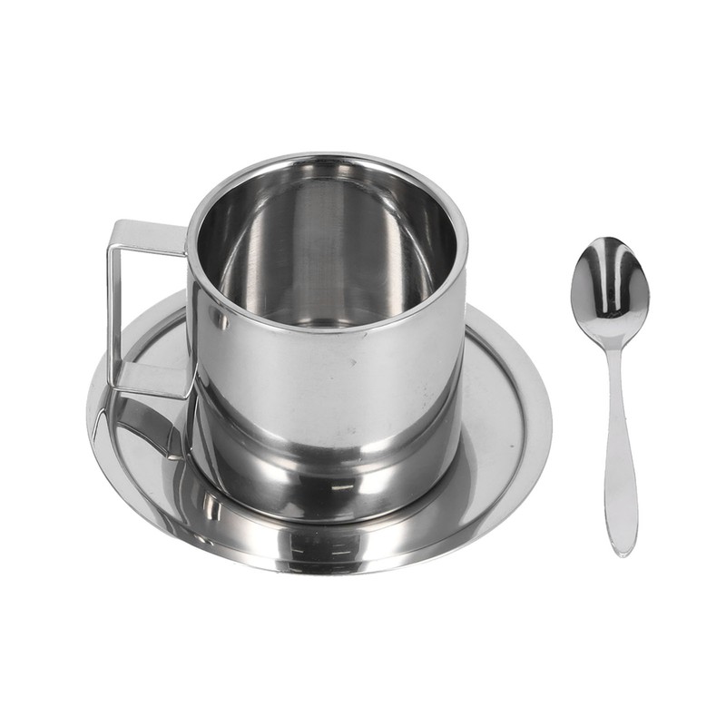 3PCS/Set Insulated Coffee Cup Set Stainless Steel Double Walled Mugs