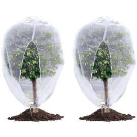 8' x 10' Large Fruit Tree Netting for Squirrels and Birds with Drawstring, Insect Bird Netting Pest Barrier for Garden Protection (White, 2pc)