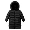 HILEELANG Toddler Boy Girl Winter Solid Puffer Jackets Coats Black