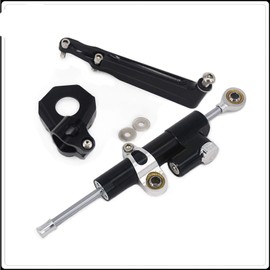 JDIME CNC Motorcycle Steering Damper Stabilizer Bracket For CBR600RR CBR600 RR CBR 600 600RR Street Bike Mounting Kit(Blue Gold)