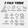 White 1-Ply Z Fold Tissue Paper Hand Towels Premium Interfold