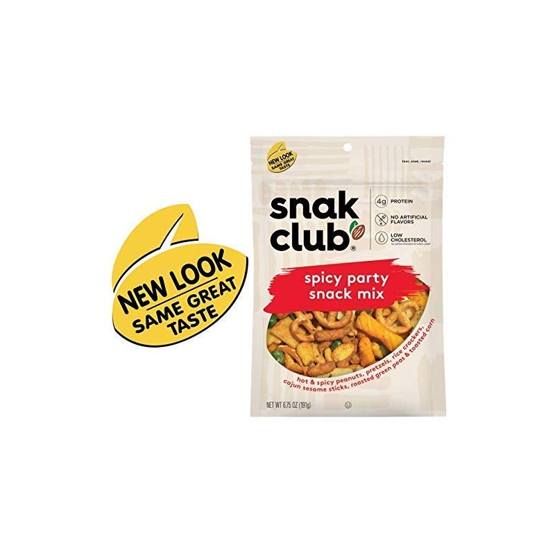 Snak Club Spicy Party Snack Mix, 6.75 Ounce (Pack of