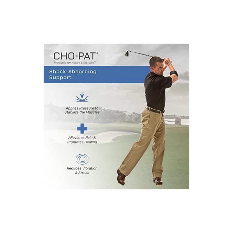 Cho-Pat Black Golfers Elbow Support, X-Large