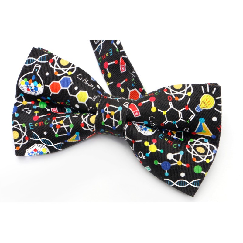 Colorful Fun Pattern Pre-Tied Bow Tie Mens Floral Space Adjustable