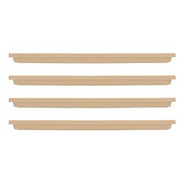 HC Companies Farmhouse Venetian 30 Inch Rectangular Flower Box Plant Saucer Drip Tray, Sandstone Tan, 4 Pack