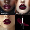 DE'LANCI Burgundy Red Gothic Lips Gloss Dark Red, Waterproof and