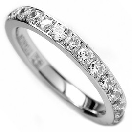 3MM Ladies Titanium Eternity Engagement Band, Wedding Ring with Pave Set Cubic Zirconia Size 5.5