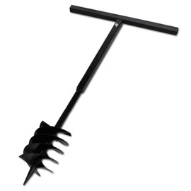TREATLIFE HOME Ergonomic Ground Drill for Easy Planting, Strength and Versatility, Durable Steel Handle and Spirals, 7.09" Drill Diameter, 3'3" Length