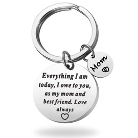 Gaoikerr Mother Day Keychain,Mom Birthday Gifts from Daughter Keychain Christmas Gifts -As My Mom and Best Friend,Love Always