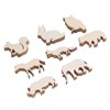 48PCS Animal Wooden Slice DIY Wood Ornaments Blank Decoration Shaped