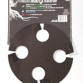 JumboRoots 5 Gallon Organic Gardening Solution – Durable, Reusable, Eco-Friendly – Set of 2 Fabric Mulch for Gardening & Grow Bags for Vegetables, Herbs, and Flowers - 11" Dia (Weed Barrier Disk)