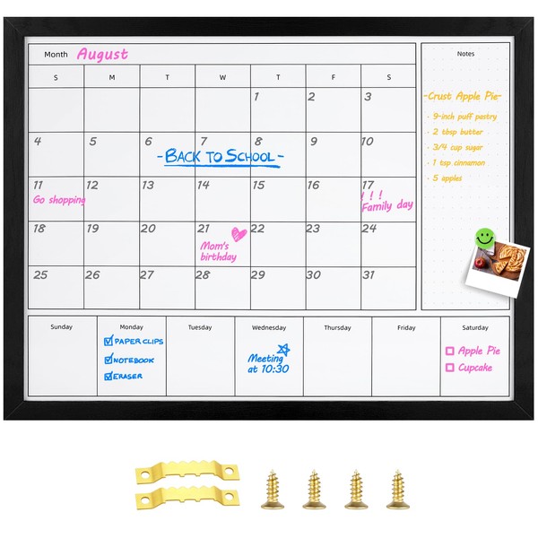 Aitakatta 3-in-1 Dry Erase Calendar for Wall, Magnetic Monthly &