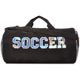 GLOBAL FBA INC Sports Duffel Bag Soccer Gym Bag with Pockets (18" Black)