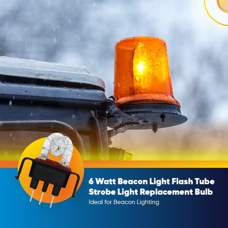 Technical Precision 6W Beacon Light Flash Tube Strobe Light Replacement