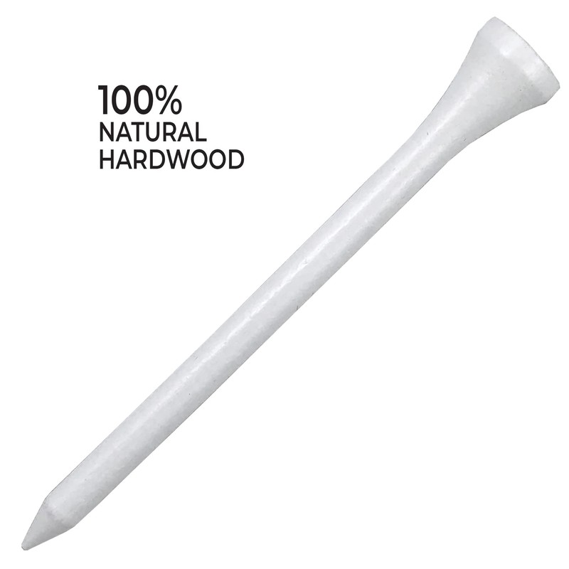 Pride Golf Tee 3-1/4-Inch Deluxe Tee 50-Count, White