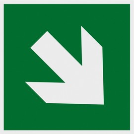 Champion Sign – 150 x 150 mm photoluminescent Sign/Information Sign/Brigade Path/Escape Emergency Exit and Safety Marking/Industry Marking, 503830