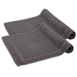 Komfortec Bath Mat 2 pcs,%100 Coton & 800 g/m², Washable, Absorbent, Quick Drying, 50 x 80 cm