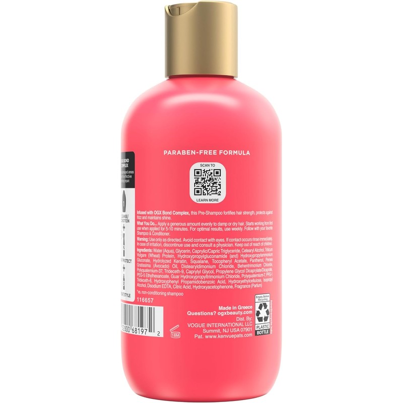 OGX, Pre-Shampoo, BOND REPAIR, Repara y Fortalece el Cabello, Protege