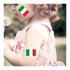 Womaha 30 Sheets Italy Flag Temporary Tattoos Fans Face Tattoo
