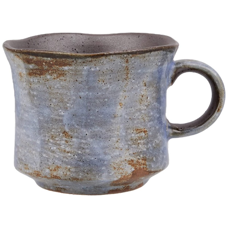 Ichikyu 588-13 Mino Ware Coffee Bowl, Tataki Indigo