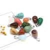 LE SKY natural stone pendants round waterdrop shape healing mixed