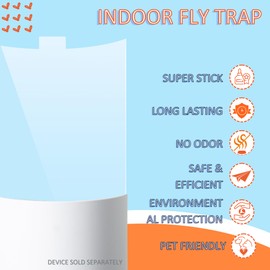 Flying Insect Trap, Gnat Trap, Flying Insect Light Trap, Insect Traps Indoor, Bug Trap, Highly Effective UV Blueish-Purple Light for Flies, Fruit Flies and Other Flying Insects (5 Refills | Pack of 2)