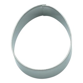 BekkiB - Cookie cutter "Easter egg" - dimensions approx. 50 x 40 mm - small cookie cutter made of stainless steel is dishwasher safe - ideal for fondant and marzipandeko - 7313