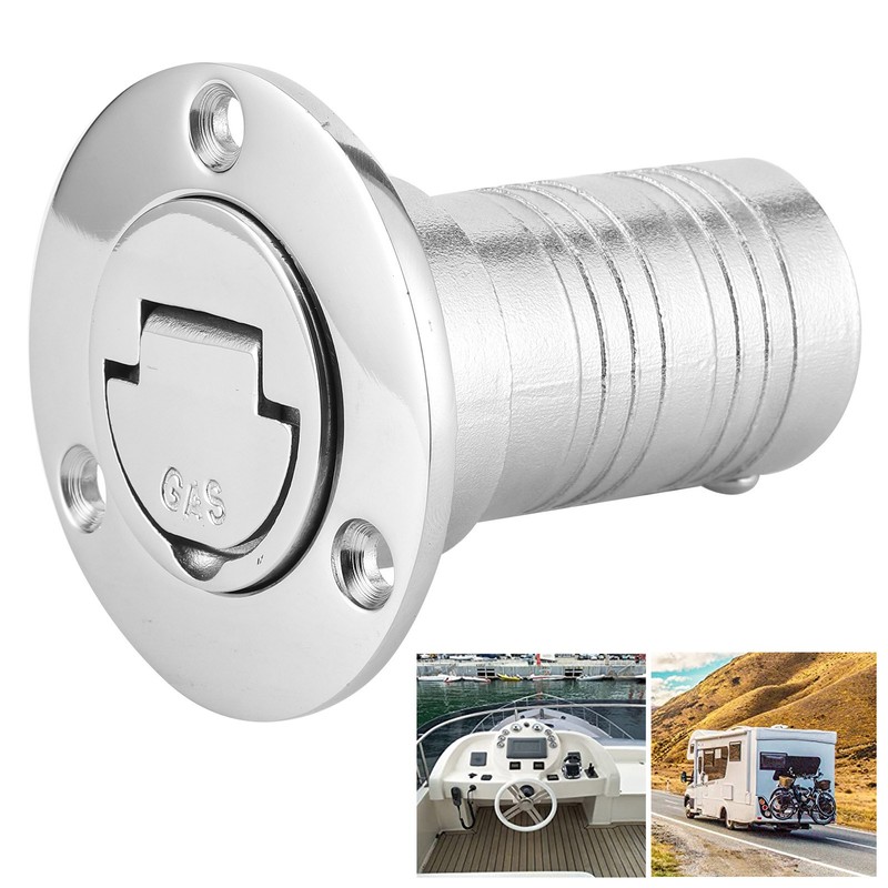 Marine Fuel Deck Fill Filler W/ Keyless Lid 316 Stainless