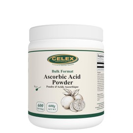 CELEX Ascorbic Acid Powder 600g NET WT 600 Servings | 100% Pure Form of Vitamin C | Immune Support | Bulk Format