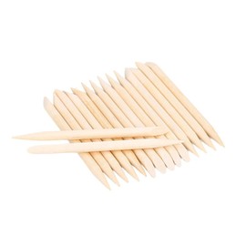 LOYELEY オレンジウッドスティック 木製 100本セット ネイル用棒 ネイルプッシャー ネイル用 ツール ネイル道具 ケアツール 多機能 簡単甘皮処理 はみ出しネイルの補正 パーツ ポリッシ ュネイルアート DIY (75mm*3.8mm)