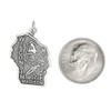 LGU Sterling Silver Oxidized Wisconsin State Map Charm