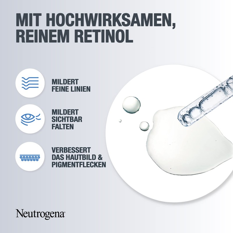 Neutrogena Retinol Boost Serum, hoch wirksames Anti-Age Gesichtsserum mit Retinol,