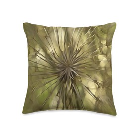 Make A Wish Wildflower Seed Head Art Throw Pillow
