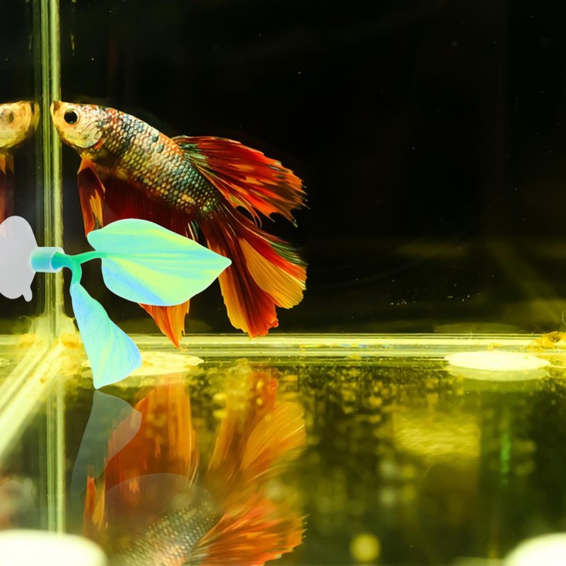 WOONEKY Betta Leaf Hammock Fish Rest Pad Double Bed for