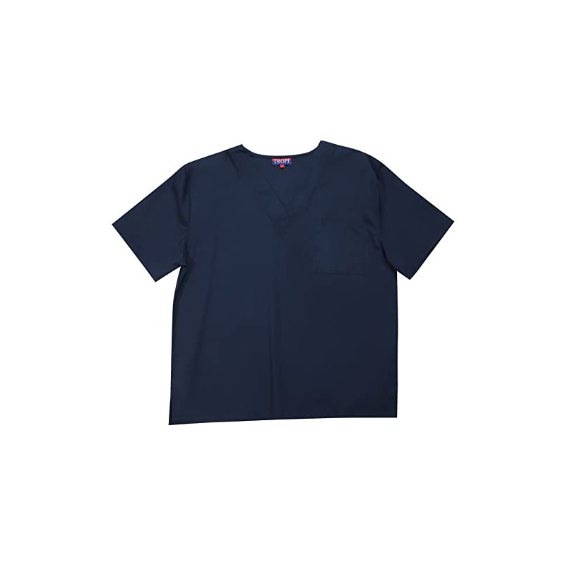 Tropi Conjunto de uniforme médico para hombre, cuatro bolsillos (cuello