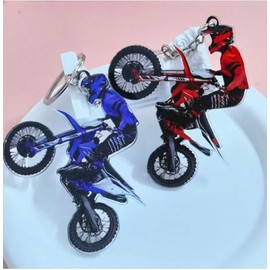 Generico Motocross Motorcycle Keyring Fashion Gift, red, Unit size