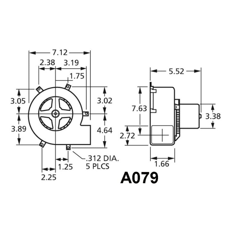 Draft Blower, 115V, 1/50 HP