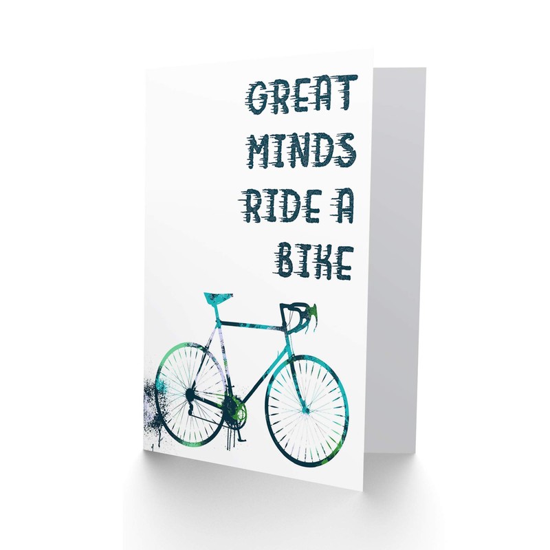 Great Minds Ride A Bike - Cycling Sealed Greeting Card