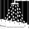 MCCKTIU Black and White Shower Curtain RV Shower Curtain Shower