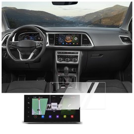 BIXUAN 9,2 zoll Displayschutzfolie für Seat Ateca FR Arona ibiza 2021 2022 2023 Navi Navigation Schutzfolie Transparent 9H Gehärtetes Tempered Glas Schutz GPS Displayschutz Folie