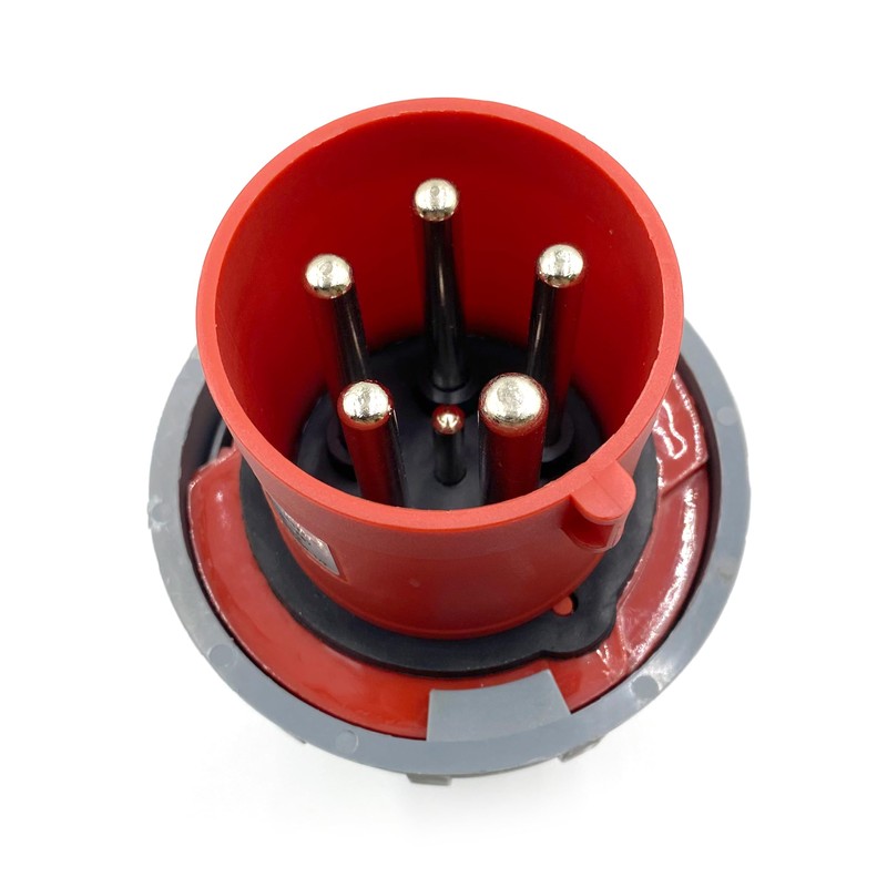 1Set Waterproof Industrial Connector Plug Socket, 5Pin 63A 380V-415V 3P+N+E