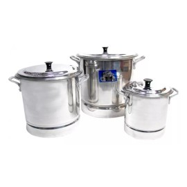 VAP2000 Set De 3 Vaporeras Ollas Tamaleras 20 12 6 Lts