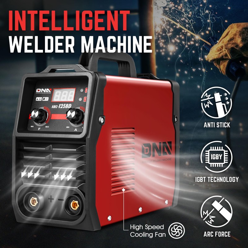 DNA MOTORING 120A/110V ARC Welder Machine, Portable Hot Start Welding