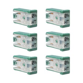 YTFRL 6PCS Mini Slotted Automotive Shaped Cartridge Fuse Kit, 40A 32V Type Micro Cartridge Fuse Assortment, Low-Profile Slotted Fuses Replacement for Car Pickup Truck SUV