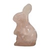 Manekieko Natural Rose Quartz Hand Carved Rabbit Statue,38mm Crystals and