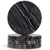 YONGHEE Black Marble Coasters Set of 4, Elegant Black &
